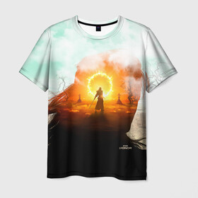 Мужская футболка 3D с принтом For Honor Mirage , 100% полиэфир | прямой крой, круглый вырез горловины, длина до линии бедер | воин | засуха | игра | мираж | мифология | сражение | средневековье