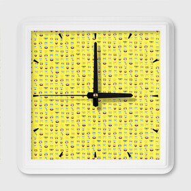 Настенные часы квадратные SpongeBobs facial expressions: , | | глаза | губка боб | лица | нос | рот | спанч боб