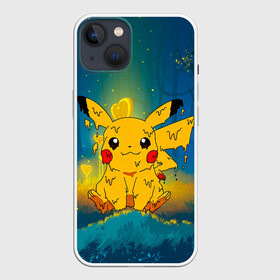 Чехол для iPhone 13 с принтом Жидкий Пикачу ,  |  | anime | picachu | pikachu | аниме | милый | пика | пикачу | покебол | покемон