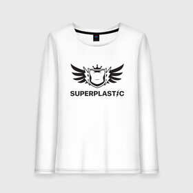 Женский лонгслив хлопок с принтом Super Plastic , 100% хлопок |  | Тематика изображения на принте: guggimon | superplastic | игрушки | иллюстрация | логотип