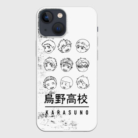 Чехол для iPhone 13 mini с принтом Команда школы Карасуно | Haiky ,  |  | anime | haikyu | haikyuu | karasuno | manga | аниме | асахи азумане | волейбол | волейбольный клуб | вороны | карасуно | коши сугавара | манга | рюноске танака | старшая школа | тобио кагеяма | хаику | хаикую | шоё хината