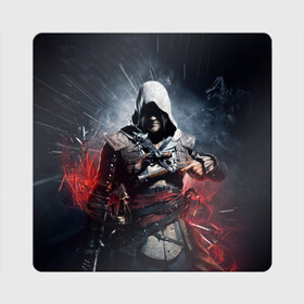 Магнит виниловый Квадрат с принтом Assassins Creed 4 Black Flag , полимерный материал с магнитным слоем | размер 9*9 см, закругленные углы | Тематика изображения на принте: black flag | игра | кенуэй | черный флаг | эдвард