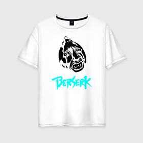 Женская футболка хлопок Oversize с принтом BERSERK (CRY) , 100% хлопок | свободный крой, круглый ворот, спущенный рукав, длина до линии бедер
 | anime | berserk | manga | аниме | берсерк | гатс | манга | череп