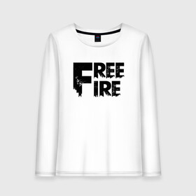 Женский лонгслив хлопок с принтом FREEFIRE | FF (Z) , 100% хлопок |  | 111dots studio | battlegrounds | free fire | freefire | game | garena | garena free fire | гарена | игра | игры | киберспорт | королевская битва | мобильная игра | онлайн игра | пабг | фри фаер | фрифаер | экшн