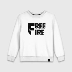 Детский свитшот хлопок с принтом FREEFIRE | FF (Z) , 100% хлопок | круглый вырез горловины, эластичные манжеты, пояс и воротник | 111dots studio | battlegrounds | free fire | freefire | game | garena | garena free fire | гарена | игра | игры | киберспорт | королевская битва | мобильная игра | онлайн игра | пабг | фри фаер | фрифаер | экшн