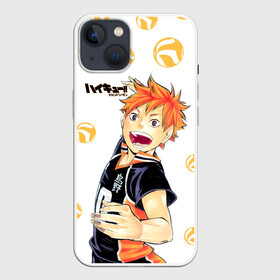 Чехол для iPhone 13 с принтом Мощный удар Шоё Хината Haikyuu ,  |  | 10 номер | haikyu | haikyuu | hinata shoyo | karasuno | аниме | волейбол | волейбольный клуб | карасуно | коротышка | красный | мальчик мяч | манга | рыжик | старшая школа | хаикую | чиби чан | шоё хината