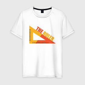 Мужская футболка хлопок с принтом The Ruler , 100% хлопок | прямой крой, круглый вырез горловины, длина до линии бедер, слегка спущенное плечо. | арт | иллюстрация | колледж | линейка | универ