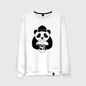 Мужской свитшот хлопок с принтом Panda me. Панда в кепке , 100% хлопок |  | panda | животное | медведи | медведь | мишки | панда | панды