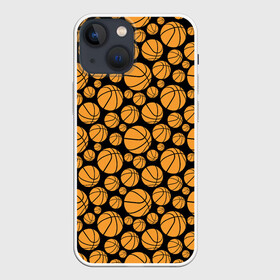 Чехол для iPhone 13 mini с принтом Баскетбольные Мячи ,  |  | ball | basketball | championship | chicago bulls | club | competition | game | league | michael jordan | nba | sport | team | tournament | баскетбол | джордан | игра | клуб | майкл джордан | мяч | нба | соревнования | спорт | турнир | чемпионат 