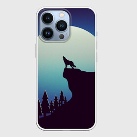Чехол для iPhone 13 Pro с принтом ВОЛК И ЛУНА 3D ,  |  | Тематика изображения на принте: вой | волк | жизнь | лес | луна | одиночество | природа | философия