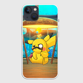 Чехол для iPhone 13 с принтом Пикачу детектив ,  |  | anime | picachu | pikachu | аниме | милый | пика | пикачу | покебол | покемон