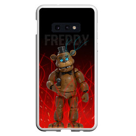 Чехол для Samsung S10E с принтом FNAF FREDDY , Силикон | Область печати: задняя сторона чехла, без боковых панелей | игры | искры | красный | стиль | фнаф | фредди