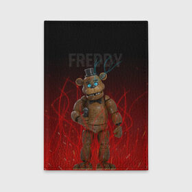 Обложка для автодокументов с принтом FNAF FREDDY , натуральная кожа |  размер 19,9*13 см; внутри 4 больших “конверта” для документов и один маленький отдел — туда идеально встанут права | Тематика изображения на принте: игры | искры | красный | стиль | фнаф | фредди