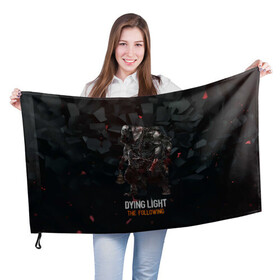 Флаг 3D с принтом Dying light зомби , 100% полиэстер | плотность ткани — 95 г/м2, размер — 67 х 109 см. Принт наносится с одной стороны | dying light | аномалия | зараженный | монстр | мутант | ужасы | урод | хоррор