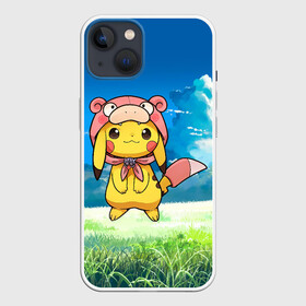 Чехол для iPhone 13 с принтом Пикачу на природе ,  |  | anime | picachu | pikachu | аниме | милый | пика | пикачу | покебол | покемон