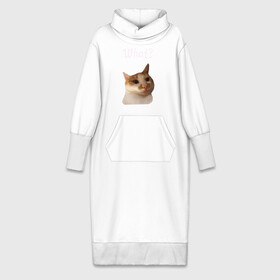 Платье удлиненное хлопок с принтом The shusha  What ,  |  | cat | shusha | what | кошка | что
