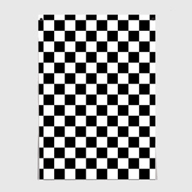 Постер с принтом Шахматист , 100% бумага
 | бумага, плотность 150 мг. Матовая, но за счет высокого коэффициента гладкости имеет небольшой блеск и дает на свету блики, но в отличии от глянцевой бумаги не покрыта лаком | chess | игра | король | ладья | математика | пешка | ферзь | чёрно белые | шах и мат | шахматист | шахматная доска | шахматные фигуры | шахматы