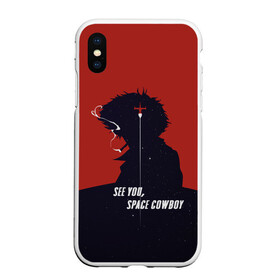 Чехол для iPhone XS Max матовый с принтом Cowboy Bebop - Spike , Силикон | Область печати: задняя сторона чехла, без боковых панелей | anime | bebop | cowboy | cowboy bebop | fantastic | japan | japanese | lets jam | oldschool | space | spike | аниме | анимэ | бибоп | вестерн | классика | ковбой | ковбой бибоп | космический | космос | спайк | фантастика | япония | японский