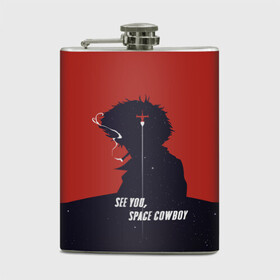 Фляга с принтом Cowboy Bebop - Spike , металлический корпус | емкость 0,22 л, размер 125 х 94 мм. Виниловая наклейка запечатывается полностью | Тематика изображения на принте: anime | bebop | cowboy | cowboy bebop | fantastic | japan | japanese | lets jam | oldschool | space | spike | аниме | анимэ | бибоп | вестерн | классика | ковбой | ковбой бибоп | космический | космос | спайк | фантастика | япония | японский