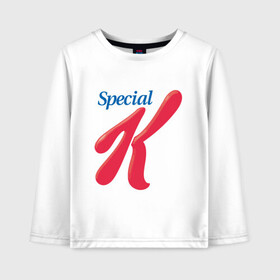 Детский лонгслив хлопок с принтом special k merch Essential , 100% хлопок | круглый вырез горловины, полуприлегающий силуэт, длина до линии бедер | Тематика изображения на принте: kpop | special k merch essential | корейская попо музыка