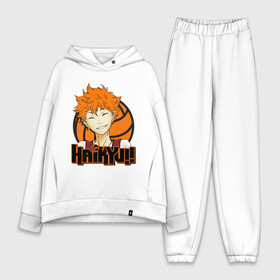 Женский костюм хлопок Oversize с принтом Haikyu Улыбка Хинаты ,  |  | hinata | karasuno | shouyou | volleyball | карасуно | хината | шоё