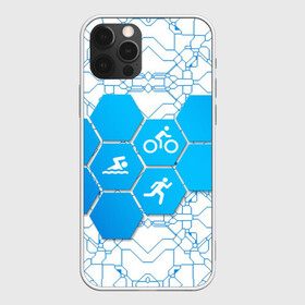Чехол для iPhone 12 Pro Max с принтом Плыви, Крути, Беги , Силикон |  | bike | ironman | run | running | swim | swimming | triathlon | бег | бегун | велосипед | велоспорт | выносливость | железный человек | плавание | спорт на выносливость | триатлон | цикличный вид спорта