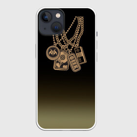 Чехол для iPhone 13 с принтом Цепочка геймера ,  |  | биткоин | винт | гик | жесткий диск | золото | игры | приставка | цепочк | цепь
