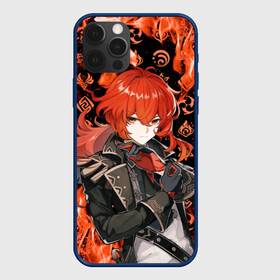 Чехол для iPhone 12 Pro Max с принтом DILUC (FIRE) , Силикон |  | anime | diluc | game | genshin | genshin impact | impact | аниме | дилюк | игра