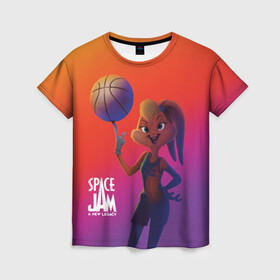 Женская футболка 3D с принтом Space Jam 2 Лола Банни , 100% полиэфир ( синтетическое хлопкоподобное полотно) | прямой крой, круглый вырез горловины, длина до линии бедер | lola bunny | space jam | space jam 2 | space jam a new legacy | vdzabma | космический джем | космический джем 2 | космический джем: новое поколение | лола банни