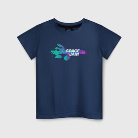 Детская футболка хлопок с принтом Space Jam , 100% хлопок | круглый вырез горловины, полуприлегающий силуэт, длина до линии бедер | bugs bunny | space jam | space jam 2 | space jam a new legacy | vdzabma | багз банни | космический джем | космический джем 2 | космический джем: новое поколение