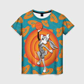 Женская футболка 3D с принтом Tune Squad Lola Bunny , 100% полиэфир ( синтетическое хлопкоподобное полотно) | прямой крой, круглый вырез горловины, длина до линии бедер | lola bunny | space jam | space jam 2 | space jam a new legacy | vdzabma | космический джем | космический джем 2 | космический джем: новое поколение | лола банни