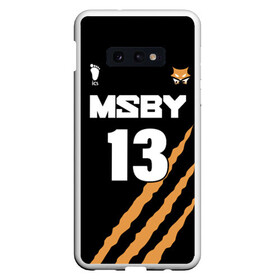 Чехол для Samsung S10E с принтом 13 | MSBY | BLACK JACKALS , Силикон | Область печати: задняя сторона чехла, без боковых панелей | black jackals | fly high | haikyuu | miya | msby | аниме | волейбол | карасуно | некома | хайкью карасуно | хината