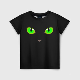 Детская футболка 3D с принтом КОШАЧЬИ ГЛАЗКИ , 100% гипоаллергенный полиэфир | прямой крой, круглый вырез горловины, длина до линии бедер, чуть спущенное плечо, ткань немного тянется | Тематика изображения на принте: cat | cat eyes | eyes | аниме | взгляд | глаза | глаза кошки | глазки | животные | зелёный | киса | кот | коте | котейка | котенок | котэ | котя | кошачий глаз | кошачьи глаза | кошечка | кошка | мордочка