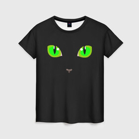 Женская футболка 3D с принтом КОШАЧЬИ ГЛАЗКИ , 100% полиэфир ( синтетическое хлопкоподобное полотно) | прямой крой, круглый вырез горловины, длина до линии бедер | cat | cat eyes | eyes | аниме | взгляд | глаза | глаза кошки | глазки | животные | зелёный | киса | кот | коте | котейка | котенок | котэ | котя | кошачий глаз | кошачьи глаза | кошечка | кошка | мордочка