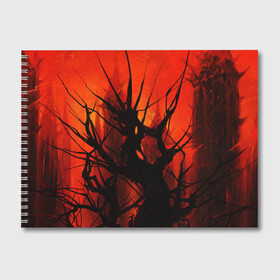 Альбом для рисования с принтом ДРЕВО ХАОС 3D , 100% бумага
 | матовая бумага, плотность 200 мг. | абстракция | башни | беспорядок | дерево | иллюстрация | искусство | кровавые облака | культура | текстура | хаос