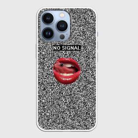 Чехол для iPhone 13 Pro с принтом Губы ,  |  | Тематика изображения на принте: no signal | вызывающе | губы | дерзко | лягушка | нет сигнала | рот | рябь | стильно | тренд | фауна
