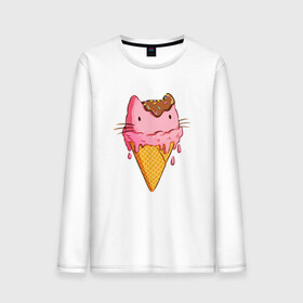 Мужской лонгслив хлопок с принтом Cat Ice Cream , 100% хлопок |  | animal | cat | cute | ice cream | kitty | meow | друг | еда | животные | киска | кися | китти | кот | котенок | котик | котэ | кошечка | кошка | мороженое | мур | мяу | питомец