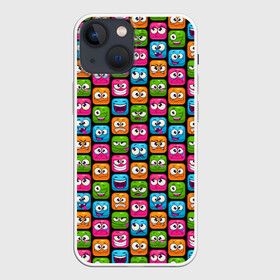 Чехол для iPhone 13 mini с принтом Эмоции ,  |  | emoji | emoticons | smile | знак | колобок | позитив | рожица | символ | смайл | смайлики | улыбка | эмодзи