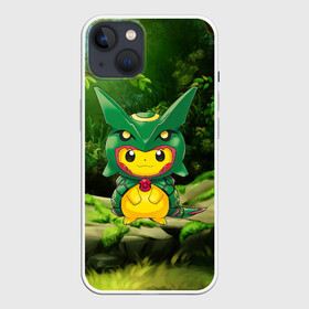 Чехол для iPhone 13 с принтом Пикачу дракон ,  |  | anime | picachu | pikachu | аниме | милый | пика | пикачу | покебол | покемон