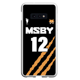 Чехол для Samsung S10E с принтом 12 | MSBY | BLACK JACKALS , Силикон | Область печати: задняя сторона чехла, без боковых панелей | black jackals | fly high | haikyuu | miya | msby | аниме | волейбол | карасуно | некома | хайкью карасуно | хината