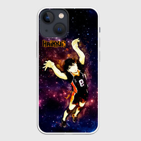 Чехол для iPhone 13 mini с принтом Космический Тобио Кагеяма Haikyuu ,  |  | 9 номер | anime | haikyu | haikyuu | king of the court | manga | аниме | волейбол | волейбольный клуб | звезды | кагеяма | король | король площадки | космос | манга | мяч | старшая карасуно | тобио | хаику | хаикую