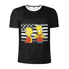 Мужская футболка 3D спортивная с принтом Альбом года , 100% полиэстер с улучшенными характеристиками | приталенный силуэт, круглая горловина, широкие плечи, сужается к линии бедра | bart | liza | simpsons | the simpson | барт | лиза | мульт | мультфильм | симпсоны