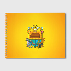 Альбом для рисования с принтом Simpsons nation , 100% бумага
 | матовая бумага, плотность 200 мг. | gomer | simpsons | the simpson | гомер | мульт | мультфильм | симпсоны