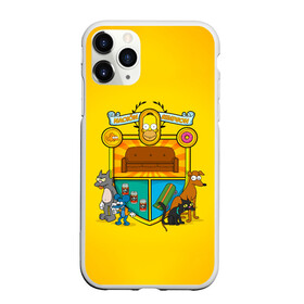 Чехол для iPhone 11 Pro матовый с принтом Simpsons nation , Силикон |  | gomer | simpsons | the simpson | гомер | мульт | мультфильм | симпсоны