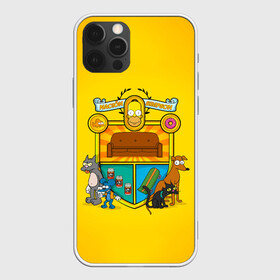 Чехол для iPhone 12 Pro с принтом Simpsons nation , силикон | область печати: задняя сторона чехла, без боковых панелей | gomer | simpsons | the simpson | гомер | мульт | мультфильм | симпсоны