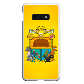 Чехол для Samsung S10E с принтом Simpsons nation , Силикон | Область печати: задняя сторона чехла, без боковых панелей | gomer | simpsons | the simpson | гомер | мульт | мультфильм | симпсоны