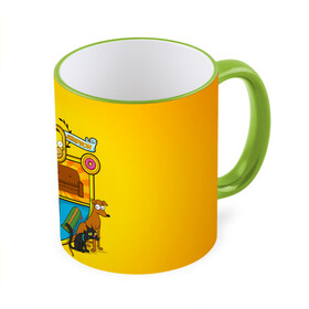 Кружка с полной запечаткой с принтом Simpsons nation , керамика | ёмкость 330 мл | Тематика изображения на принте: gomer | simpsons | the simpson | гомер | мульт | мультфильм | симпсоны