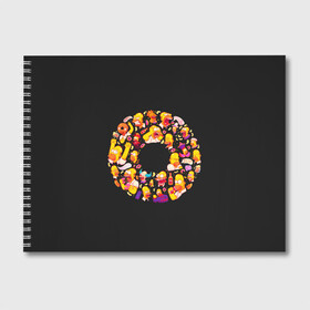 Альбом для рисования с принтом Пончик Гомер , 100% бумага
 | матовая бумага, плотность 200 мг. | Тематика изображения на принте: gomer | simpsons | the simpson | гомер | мульт | мультфильм | симпсоны