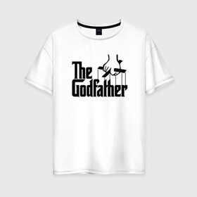 Женская футболка хлопок Oversize с принтом The Godfather , 100% хлопок | свободный крой, круглый ворот, спущенный рукав, длина до линии бедер
 | al pacino | don | don michael corleone | drama | father | gangster | logo | marlon brando | movie | the godfather | аль пачино | гангстер | дон | дон вито корлеоне | дон майкл корлеоне | драма | крестный отец | лого | марлон брандо | оскар |