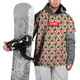 Накидка на куртку 3D с принтом Арбузы , 100% полиэстер |  | Тематика изображения на принте: арбузы | лето | паттерн | фрукты | ягоды